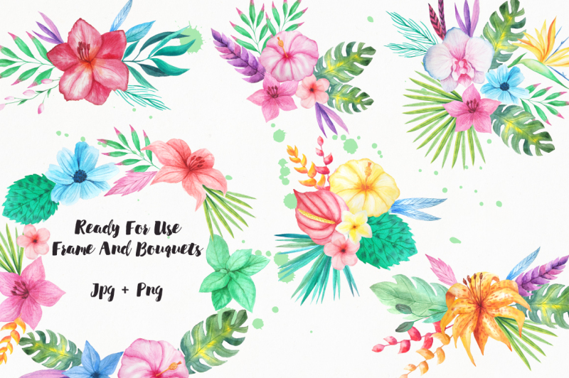 watercolor-tropical-floral-pack