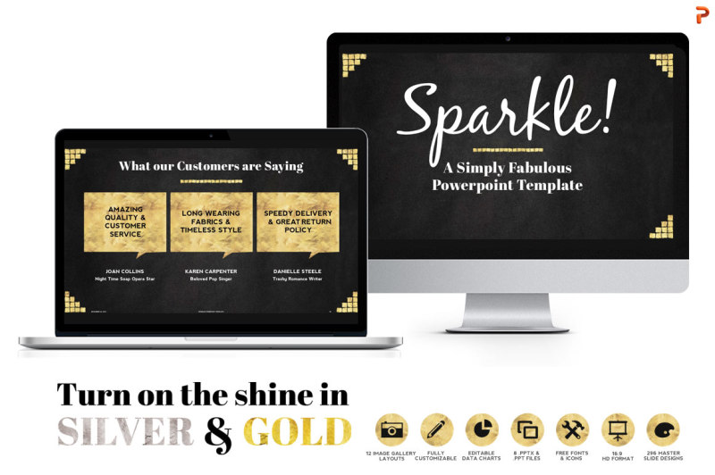 sparkle-gold-foil-ppt-templates