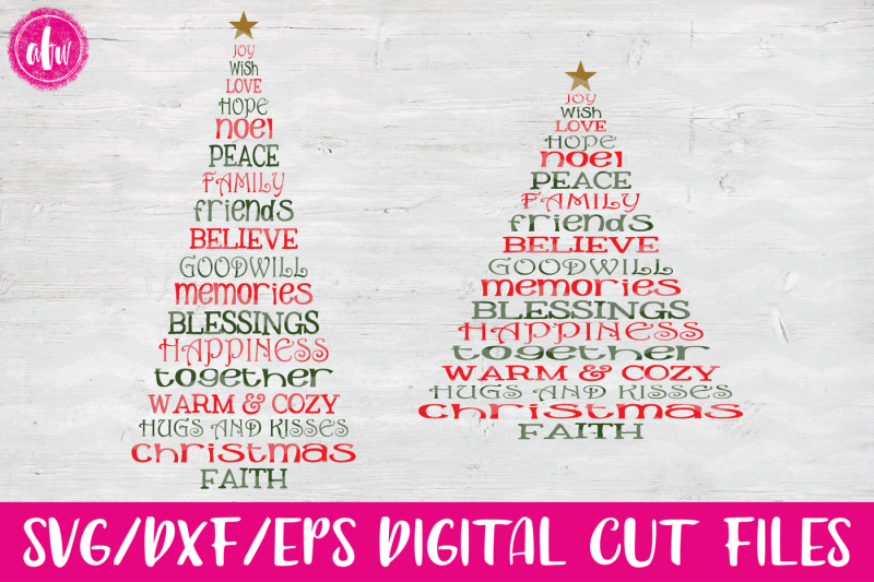 christmas-word-trees-svg-dxf-eps-cut-files