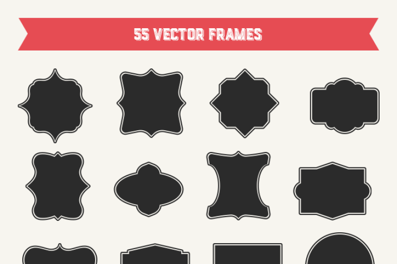 55 Vintage Vector Frames By Dreamstale | TheHungryJPEG.com