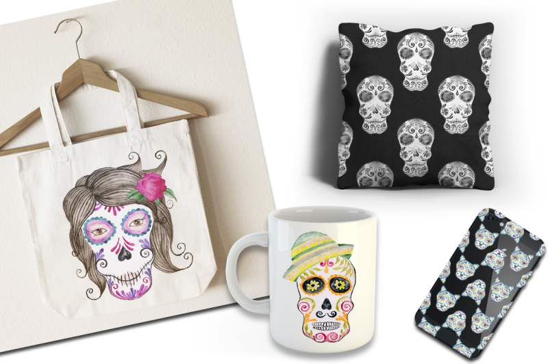 colourful-skulls-collection