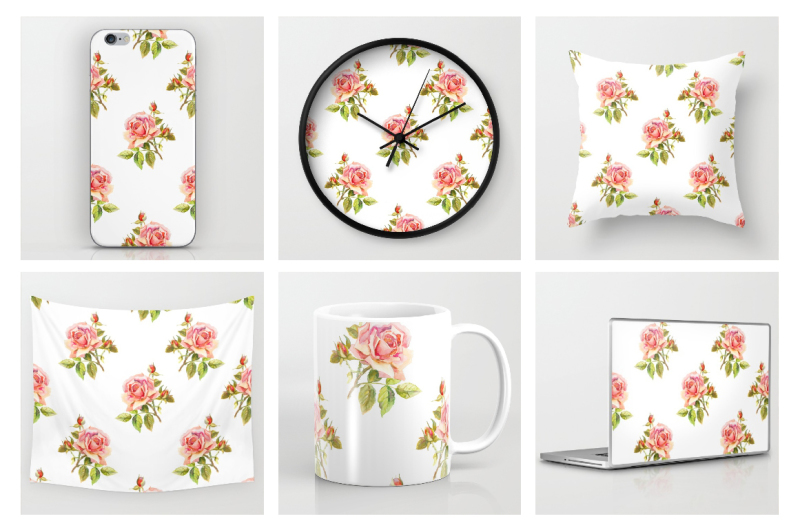 watercolor-spring-roses-70-patterns