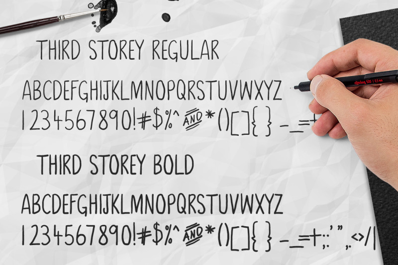 Typolicious Font Bundle Third Storey 5 Fonts In One Bundle Brush Script Bold Hand Drawn By Creativeqube Design Thehungryjpeg Com
