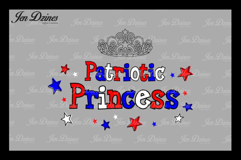 Patriotic Princess SVG DXF EPS PNG EPS Include