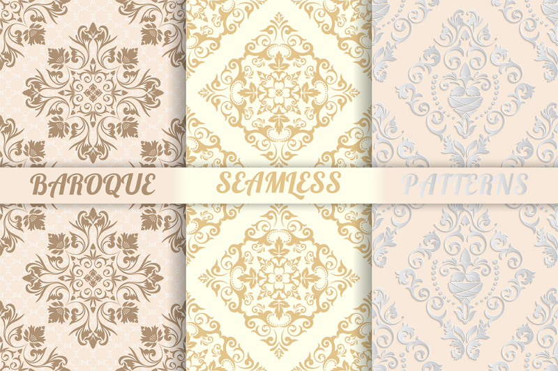 baroque-seamless-patterns-set