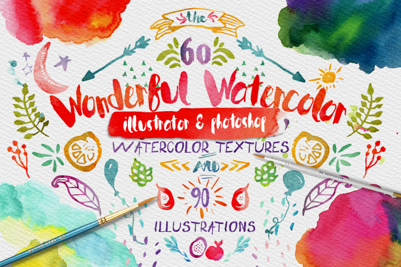 wonderful-watercolor-digital-graphic-design-kit