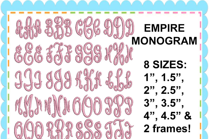 empire-empress-monogram-embroidery-font