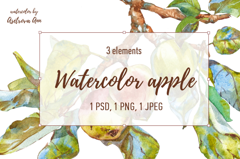 watercolor-apple