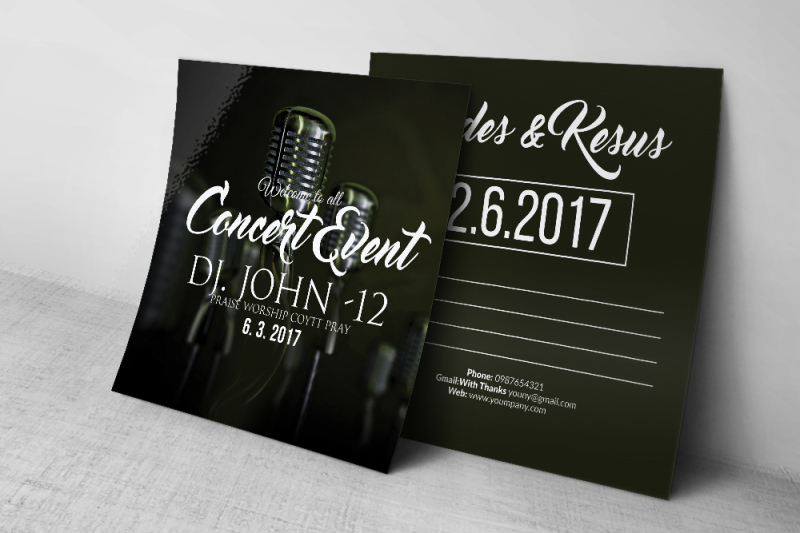 concert-event-invitaion-post-card