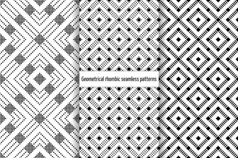 rhombic-seamless-patterns-set