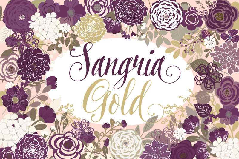 sangria-and-gold-flower-collection