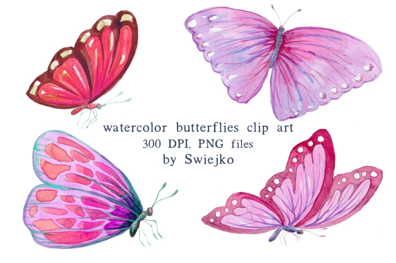digital-clipart-watercolor-butterflies-pink