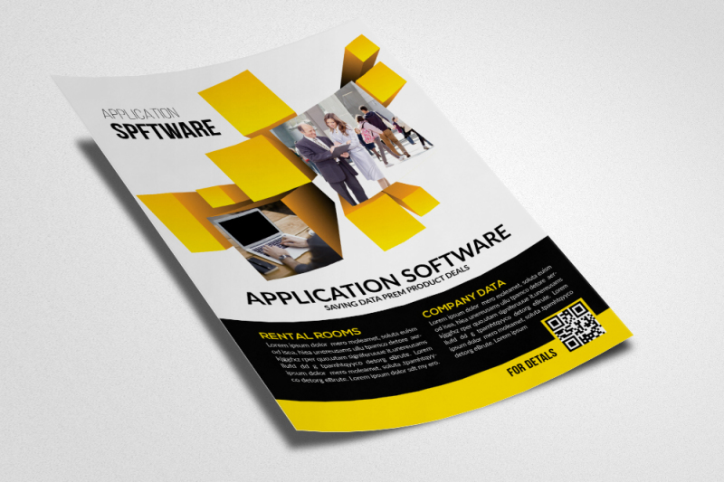 application-software-flyer-template