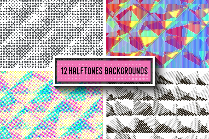 12-halftone-backrounds
