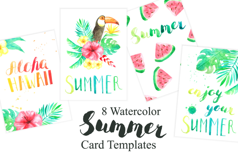 tropical-card-templates-set