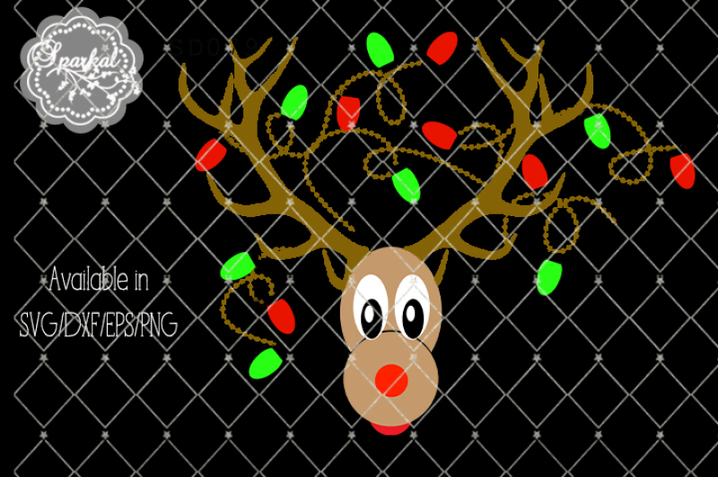 Download Rudolph Christmas Reindeer - SVG/EPS/DXF/PNG By Sparkal ...