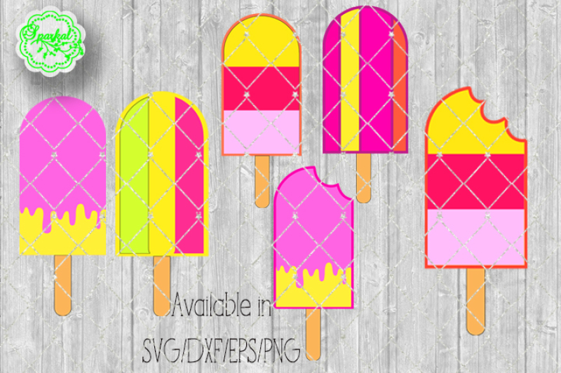 Popsicles Clipart Cutting Files - SVG/EPS/PNG/DXF By Sparkal Designs ...