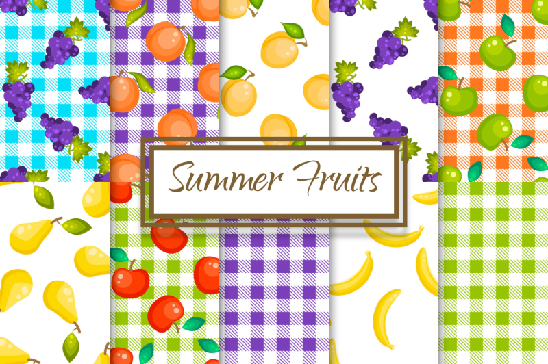 summer-fruits-10-seamless-patterns