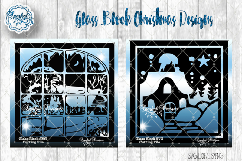 Download Glass Block Christmas Designs - SVG/DXF/EPS/PNG By Sparkal ...