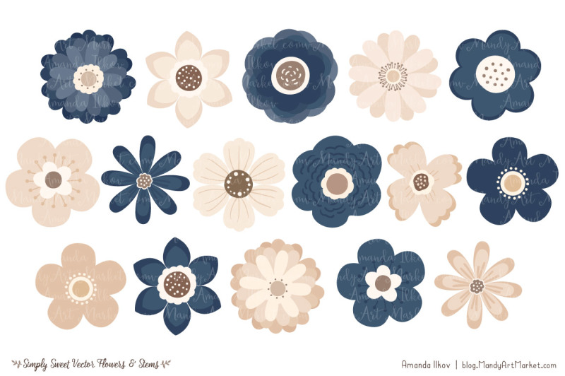 simply-sweet-vector-flowers-and-stems-clipart-in-navy