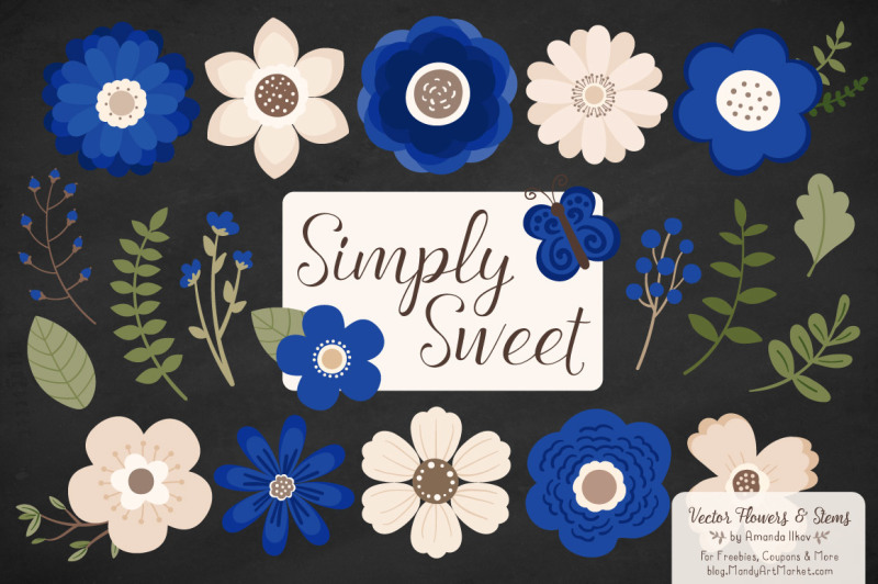 simply-sweet-vector-flowers-and-stems-clipart-in-royal-blue