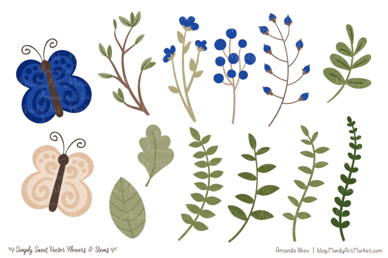 simply-sweet-vector-flowers-and-stems-clipart-in-royal-blue