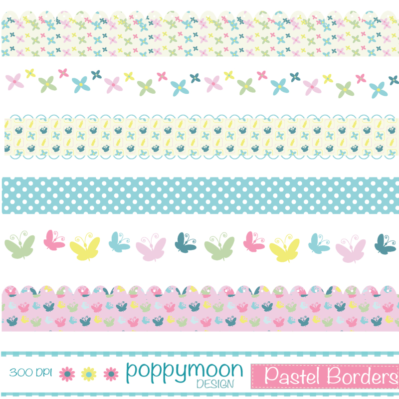 Big pastel pattern pack By Poppymoon Design | TheHungryJPEG.com