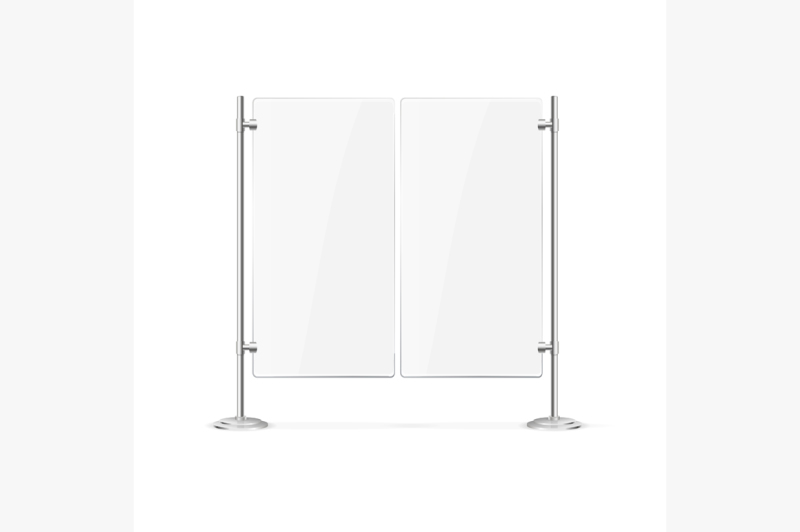 double-blank-glass-door-vector