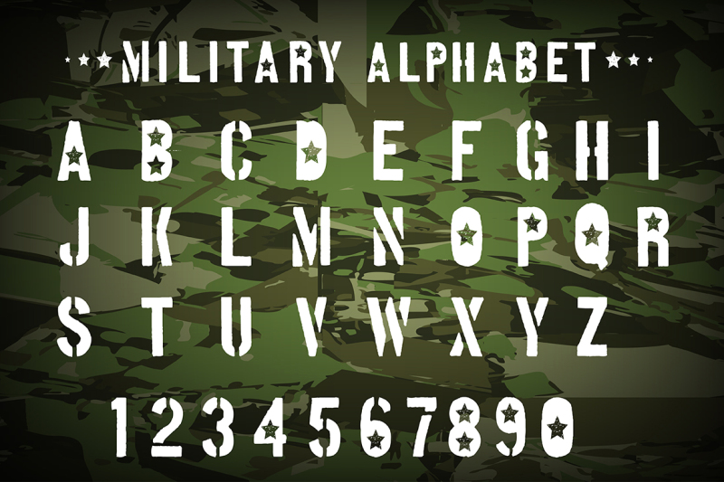 military-font