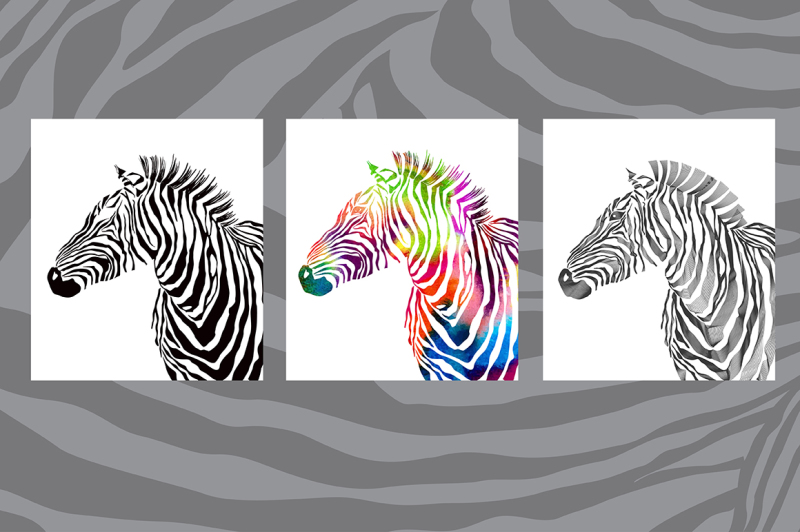 3-zebra-print-set
