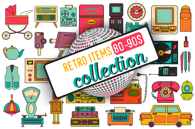 32-retro-icons-80-90s-collection