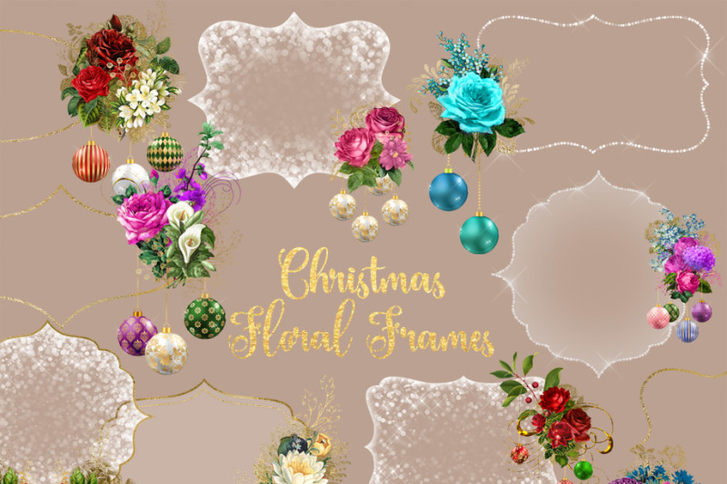 christmas-floral-frames