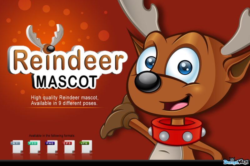 reindeer-mascot-in-9-poses