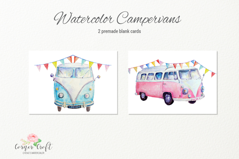 watercolor-clipart-camper-van-leisure-vehicle