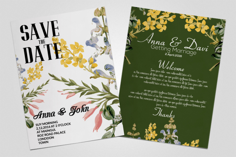 flowery-invitation-flyer-bundle