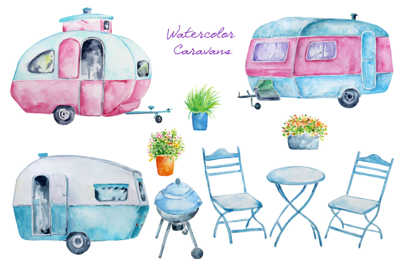 watercolor-clipart-classic-caravan
