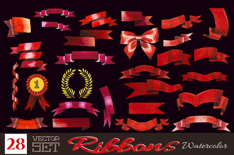 28-watercolor-ribbons-set