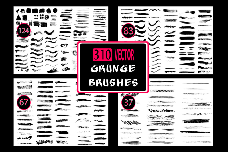 310-grunge-brushes-set