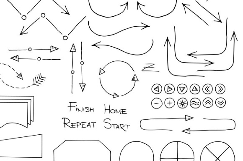 doodle-flowchart-interface-elements