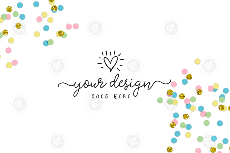 Download Confetti Party Styled Stock Desktop Mockup By Garlic ...