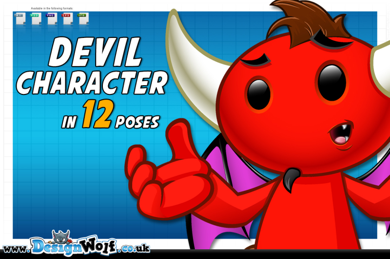devil-character-in-12-poses