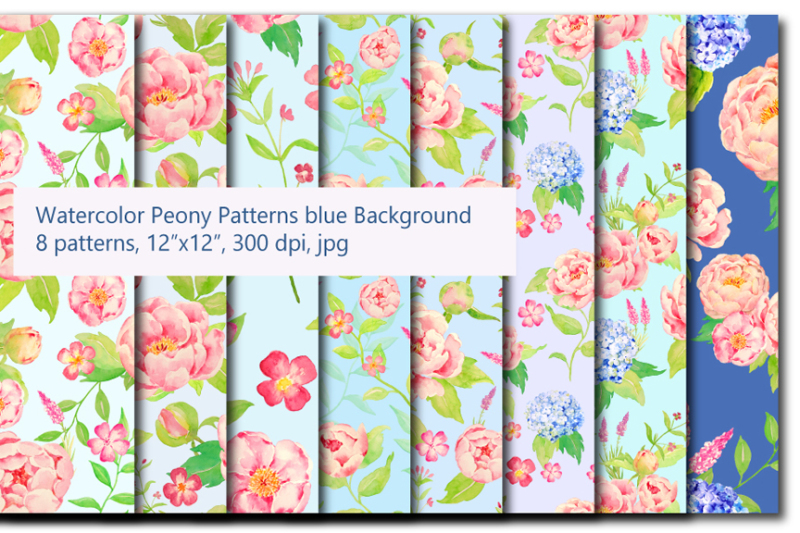 peony-hydrangea-blue-pattern