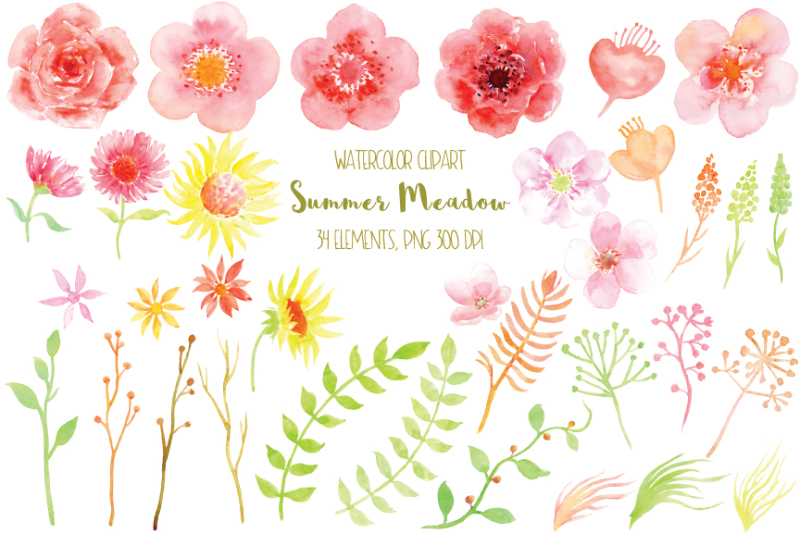 watercolor-clipart-summer-meadow