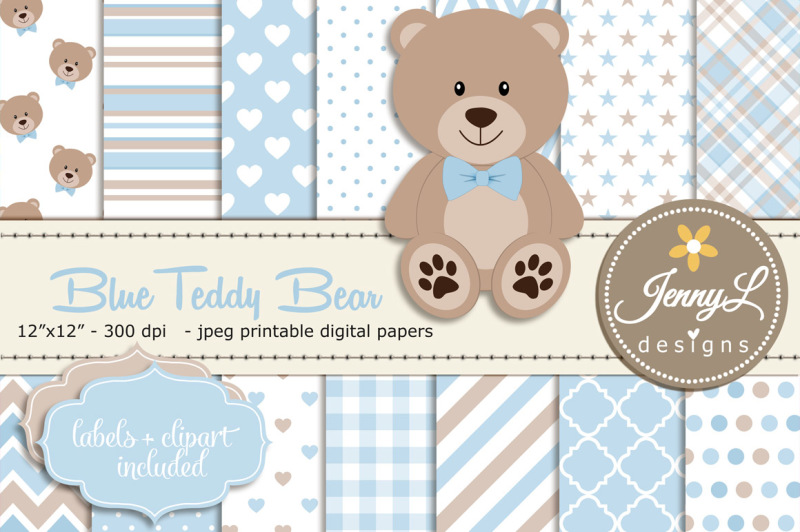 blue-teddy-bear-digital-papers-and-clipart