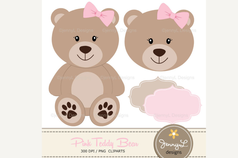 pink-teddy-bear-digital-papers-and-clipart