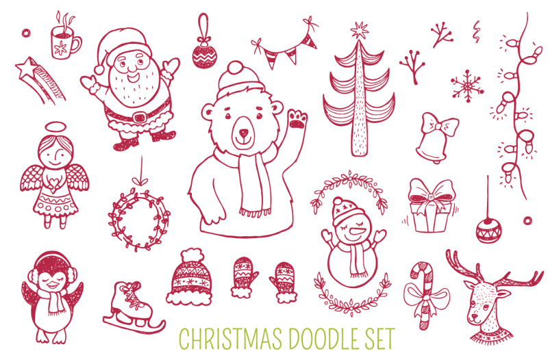 christmas-doodle-set