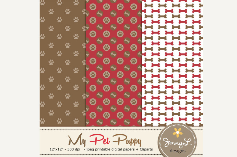 pet-dog-digital-papers-and-clipart