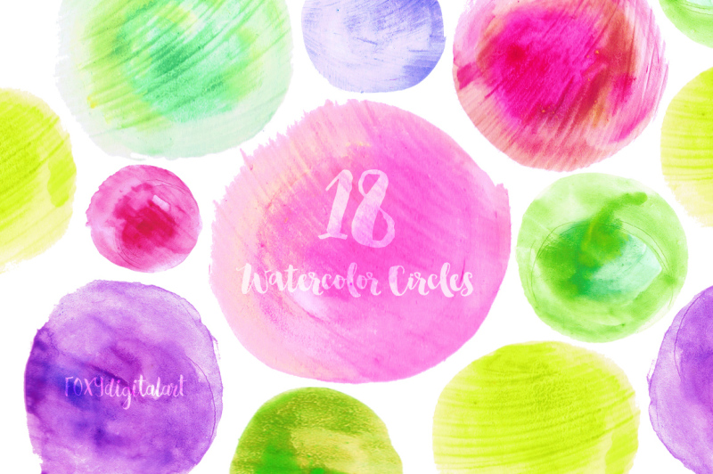 pink-and-green-watercolor-circles-watercolor-clipart-circles