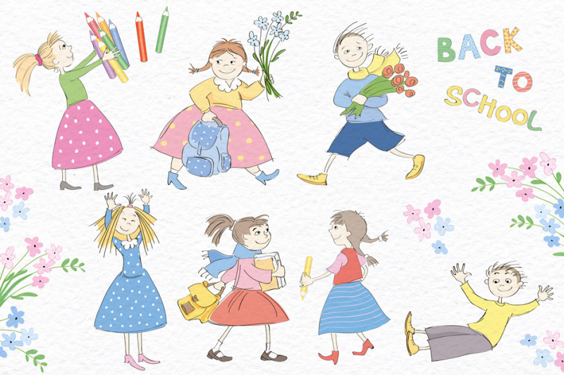 children-school-floral