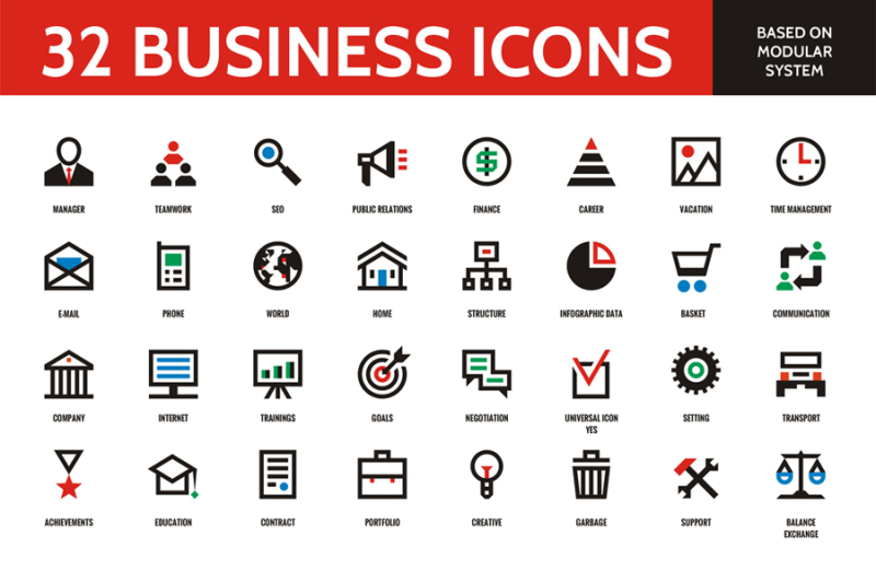 business-icons-vector-set